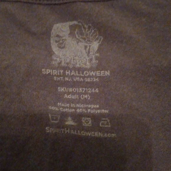 Spirit Halloween Womens Tshirt Medium I'm Not Your Boo Ghost V-Neck Black - Picture 4 of 5